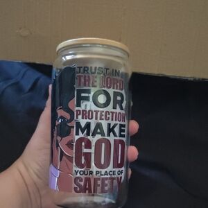 Inspirational Glass Jar with Wooden Lid